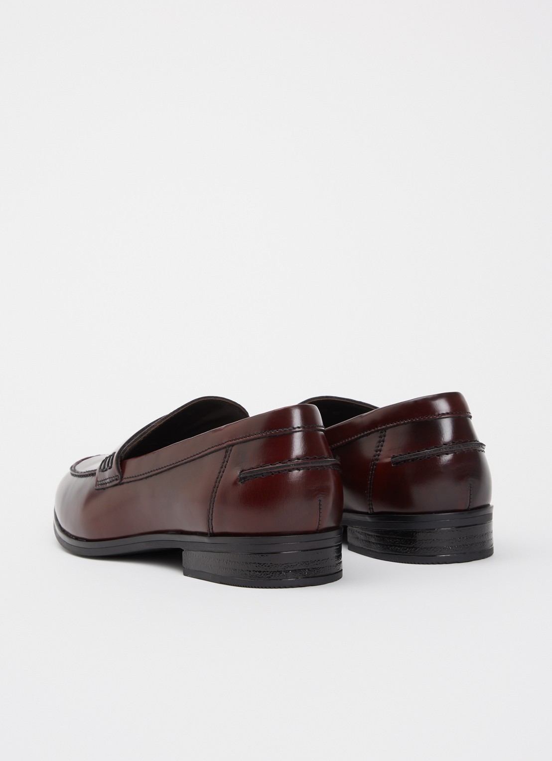 Jonak Albin loafer van leer - achterkant bordeauxrood