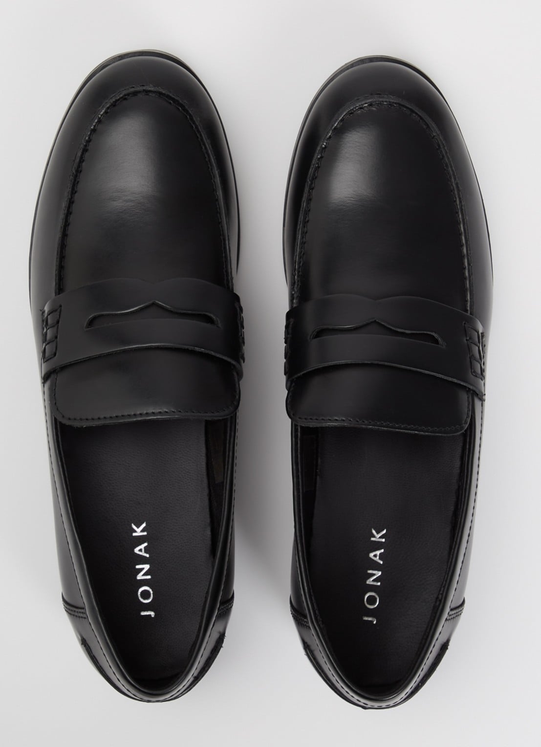 Jonak Albin loafer van leer - detail 5 zwart