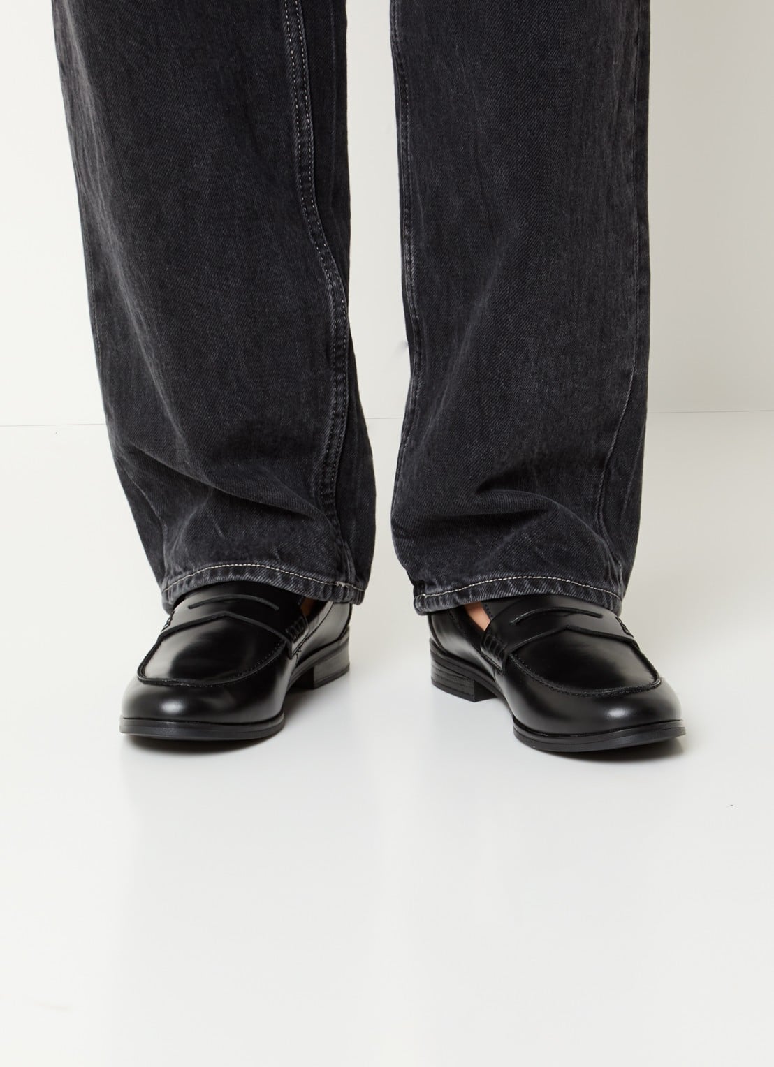 Jonak Albin loafer van leer - voorkant 3 zwart