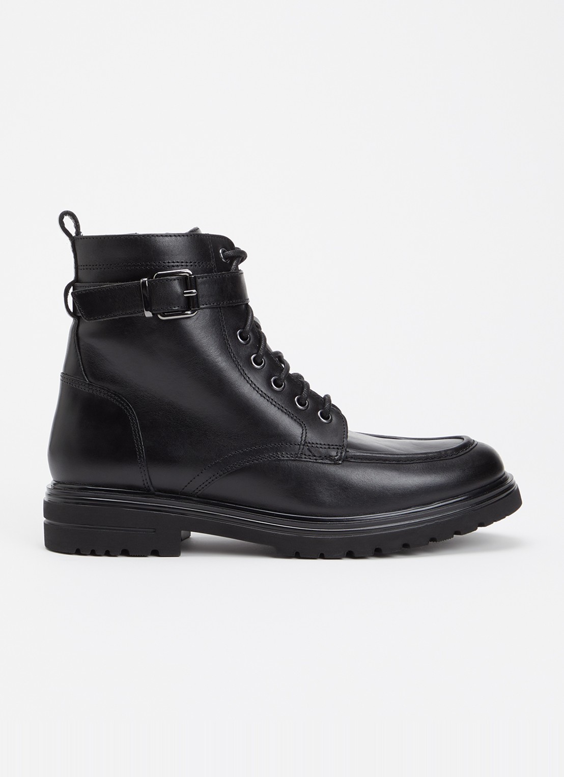 Jonak Albo veterboot van leer - voorkant 4 zwart