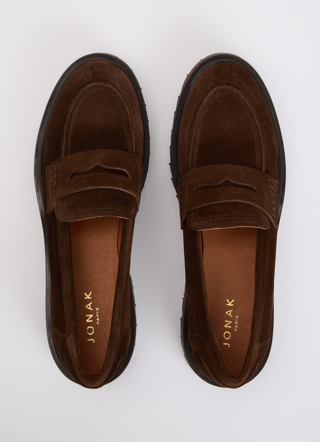 Jonak Alfi loafer van kalfssuède  - detail 5 bruin