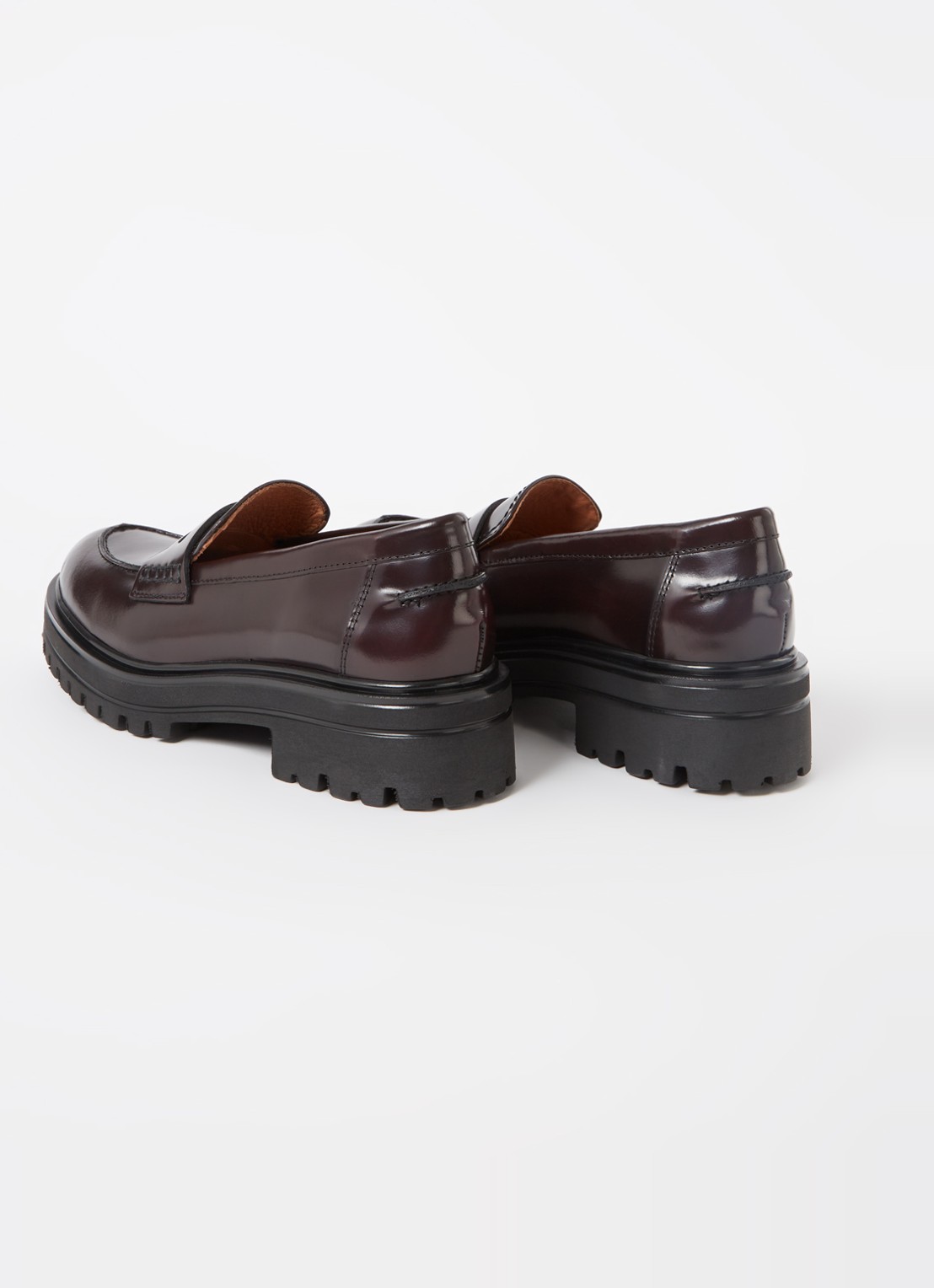 Jonak Alfi loafer van leer - detail 2 aubergine