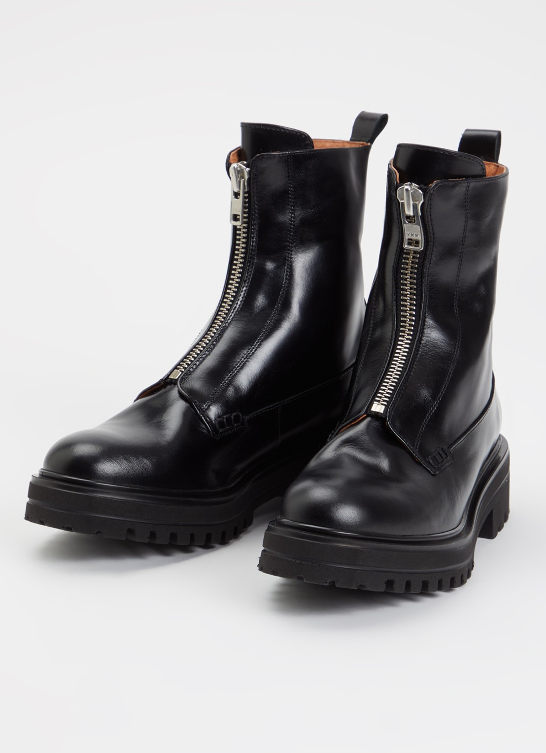 Jonak Amoureuse bikerboot van leer - detail 3 zwart
