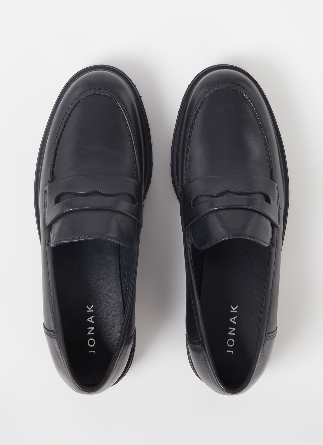 Jonak Arlo loafer van leer - detail 2 zwart