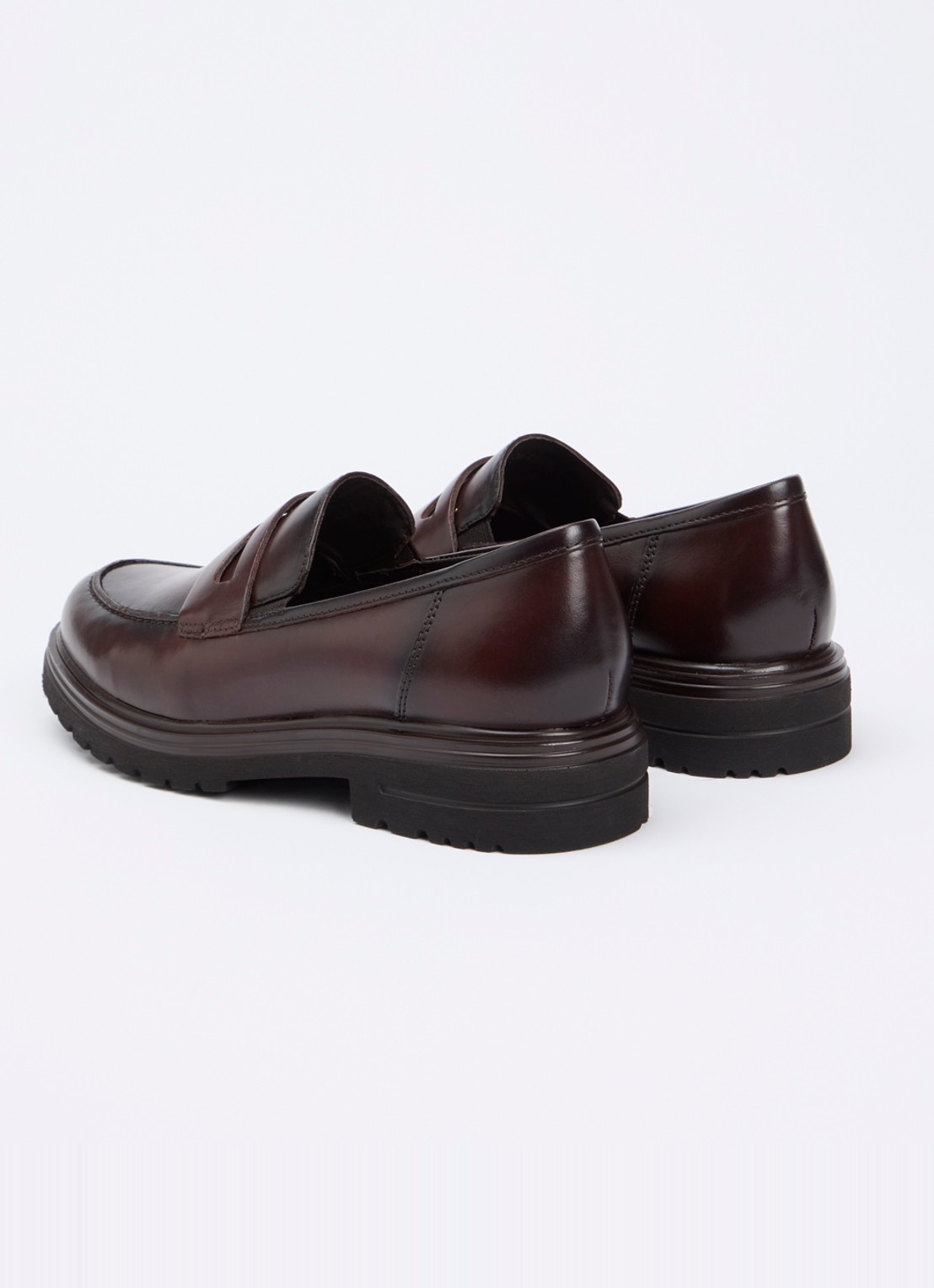 Jonak Arlo loafer van leer - achterkant 9 donkerbruin