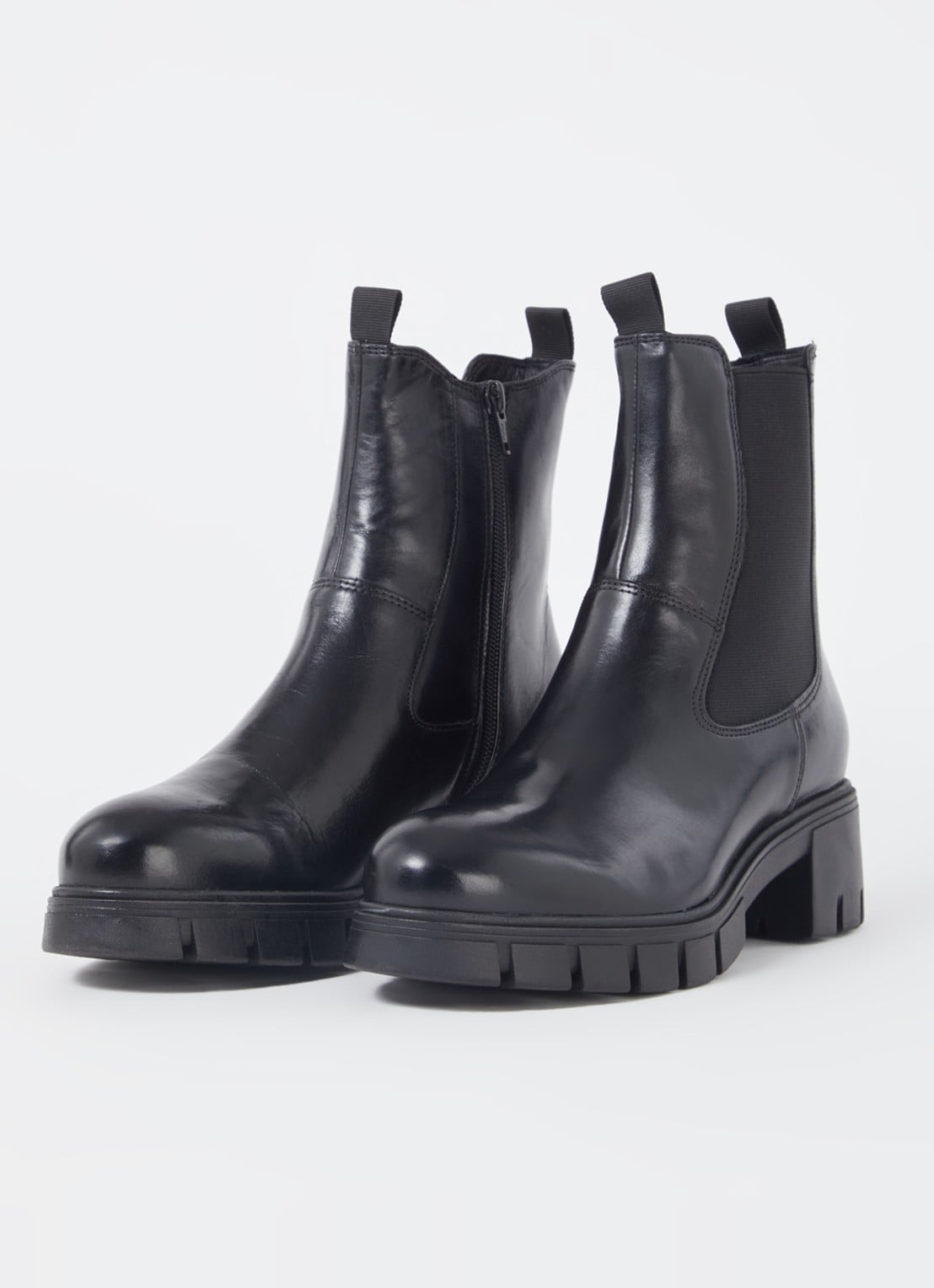 Jonak Arona chelsea boot van leer  - detail zwart
