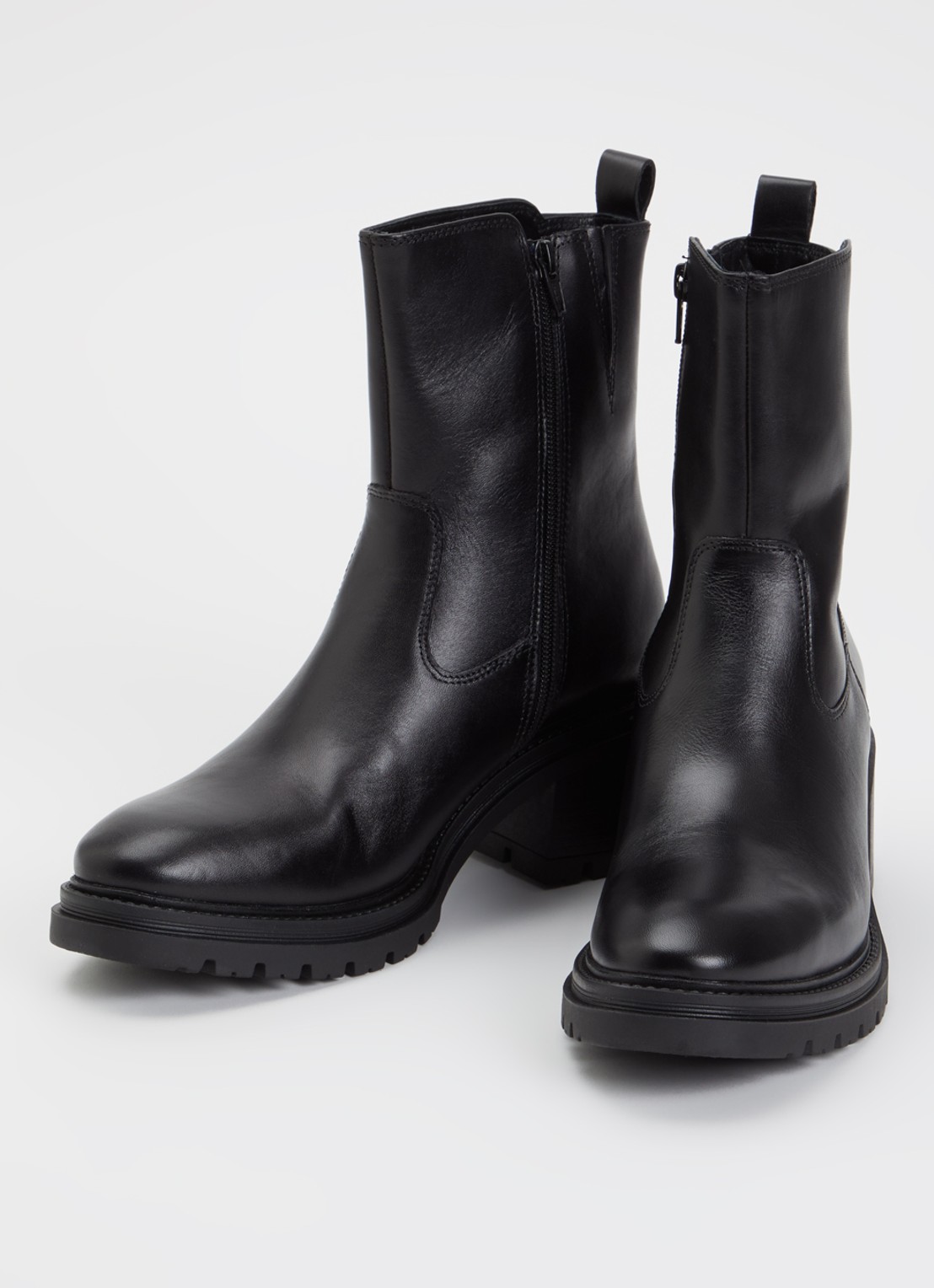 Jonak Astre bikerboot van leer  - detail zwart
