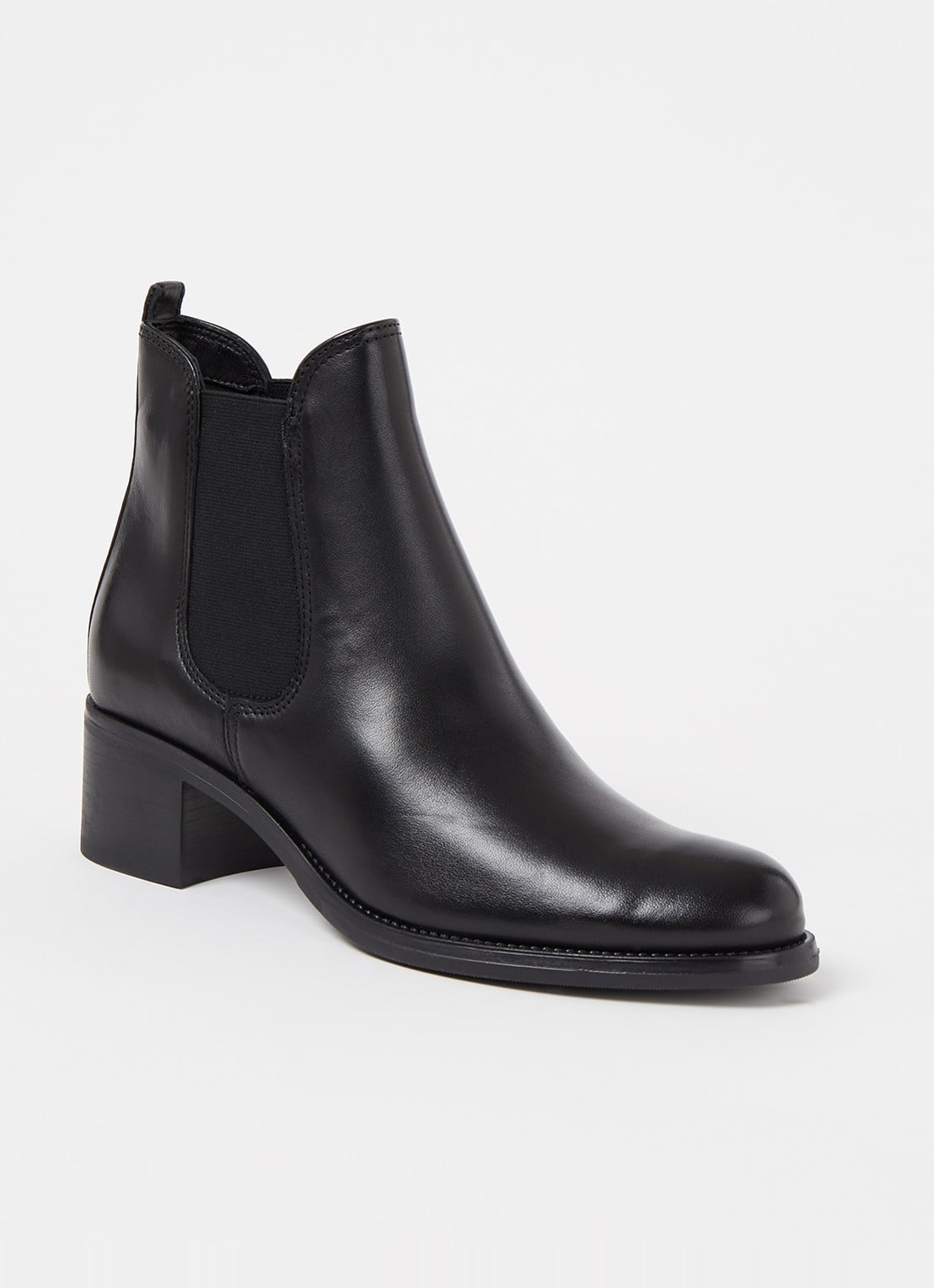Jonak Calcutto chelsea boot van leer - voorkant 4 zwart
