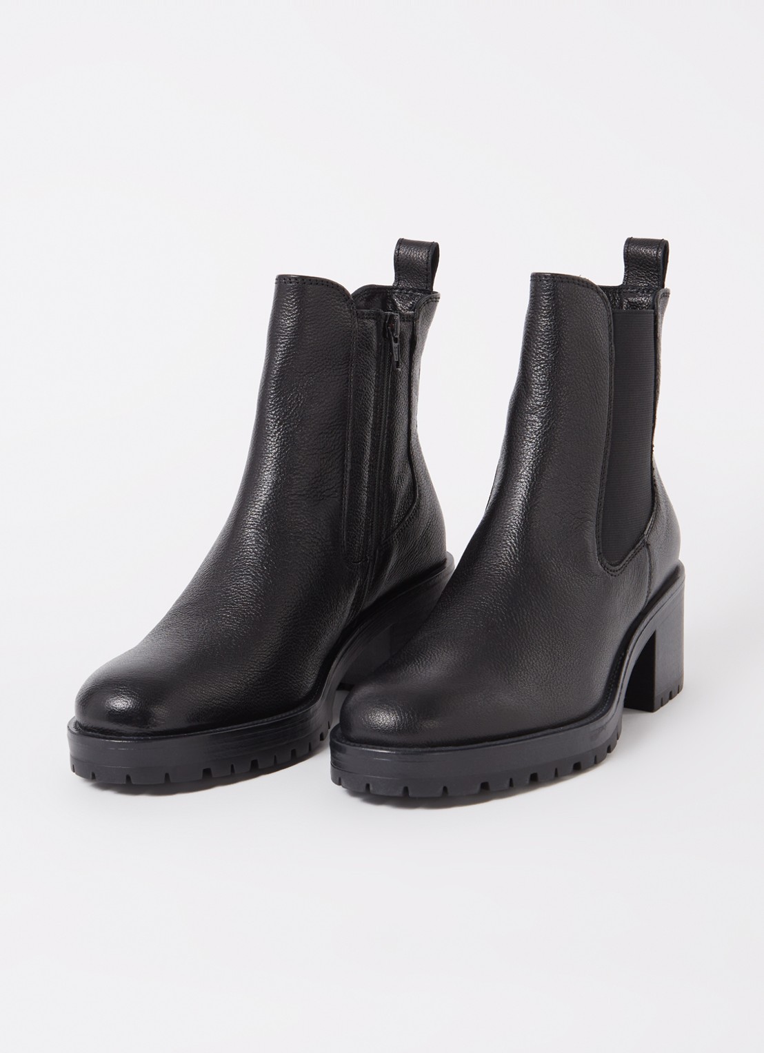 Jonak Cecile chelsea boot van leer - detail zwart