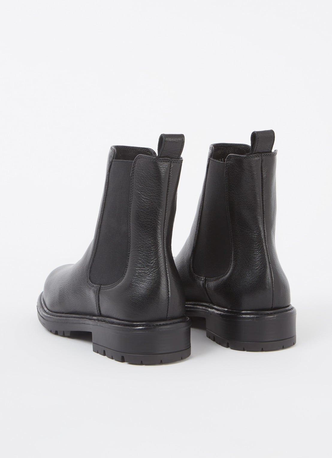 Jonak Celina chelsea boot van geitenleer met structuur - achterkant 3 zwart