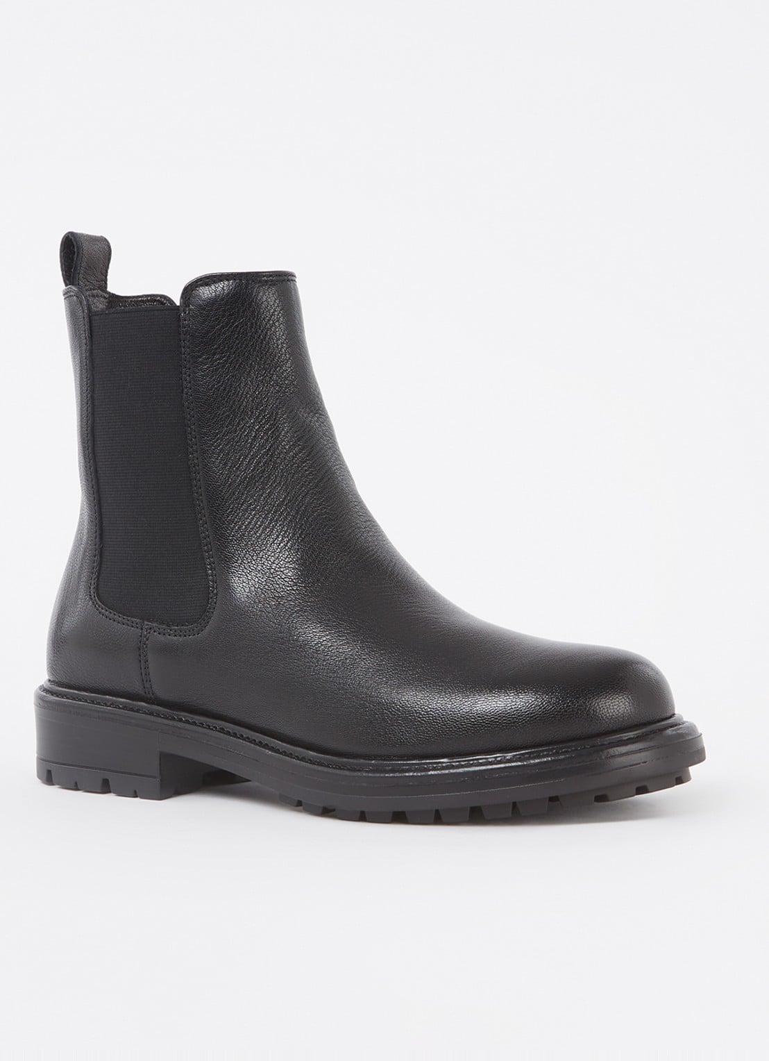 Jonak Celina chelsea boot van geitenleer met structuur - voorkant 4 zwart