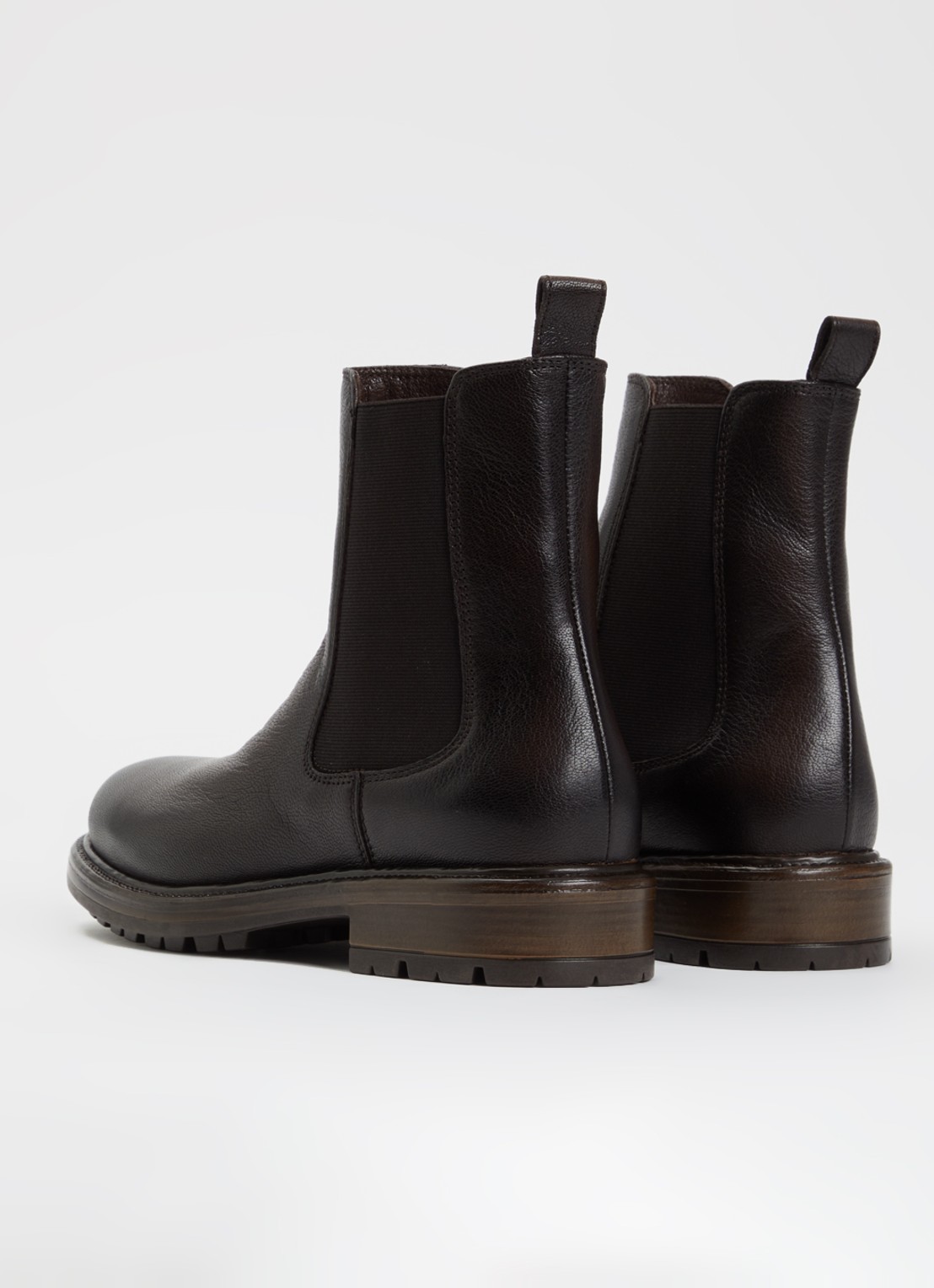 Jonak Celina chelsea boot van geitenleer met structuur - achterkant 4 bruin