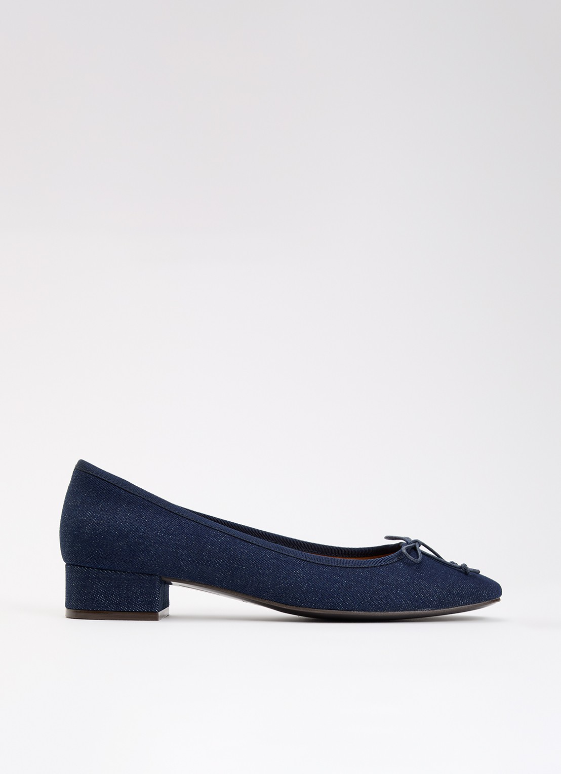 Jonak Dadou ballerina van denim - voorkant 2 denim