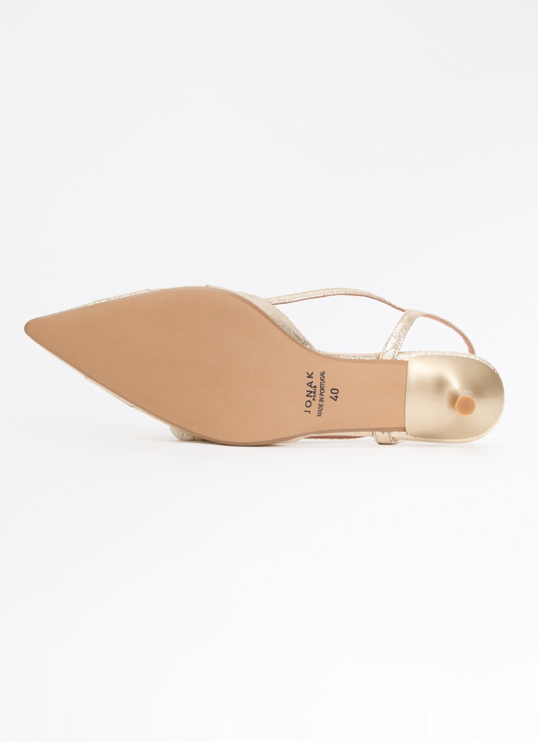 Jonak Damour slingback met metallic finish - detail 4 goud
