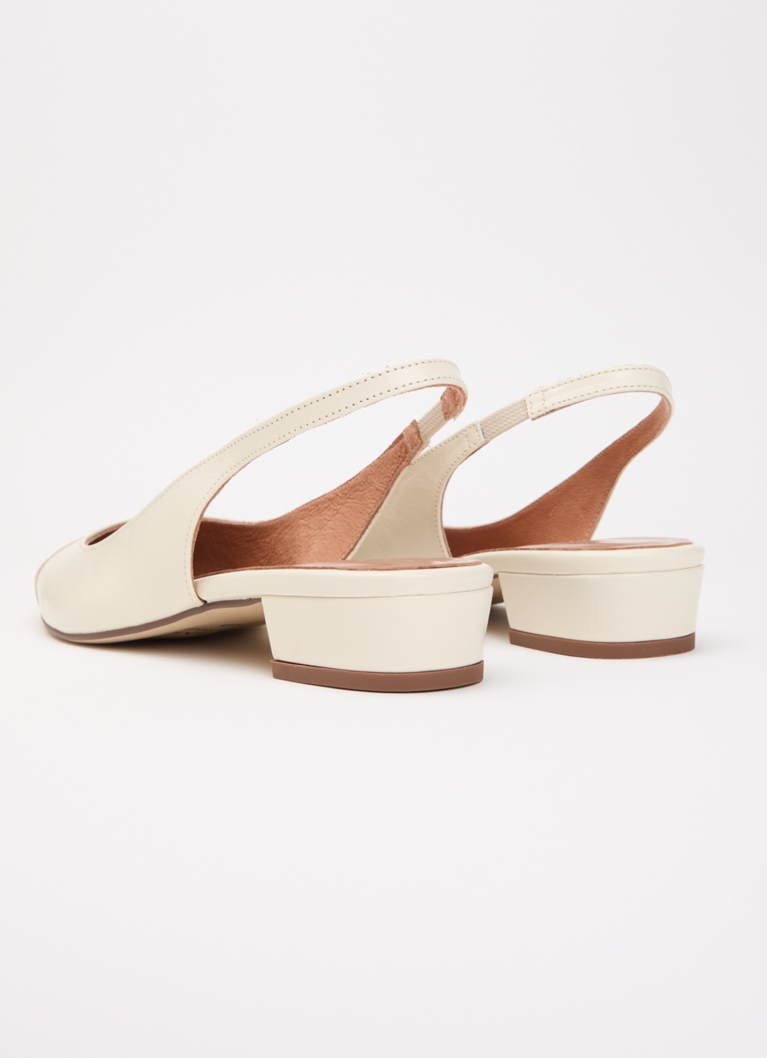 Jonak Decision slingback van kalfsleer - achterkant 3 creme