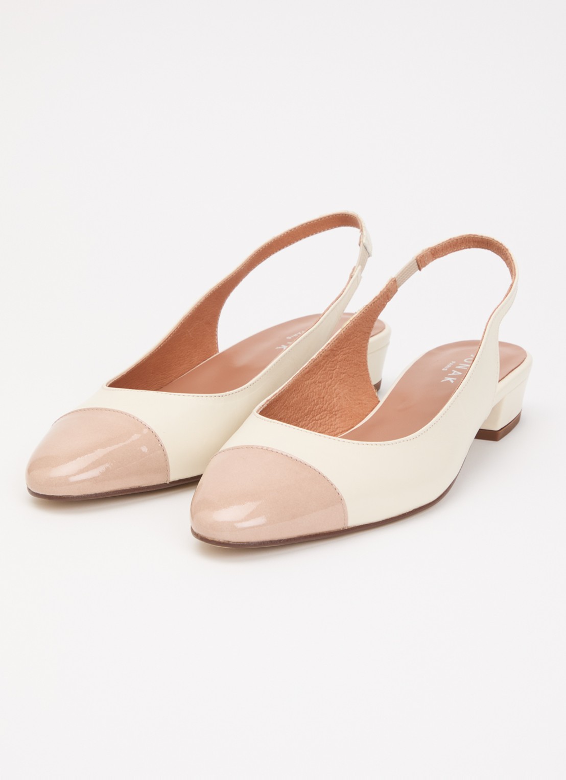 Jonak Decision slingback van kalfsleer - detail 4 creme