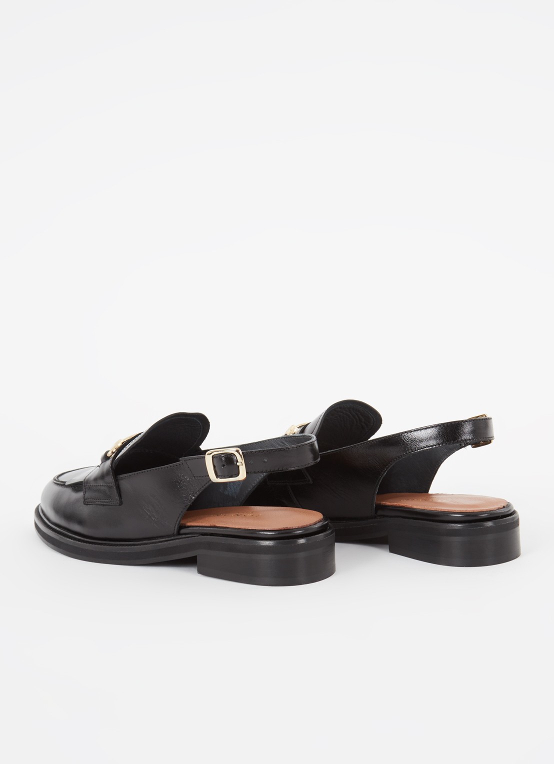 Jonak Delphy loafer van leer  - achterkant 6 zwart