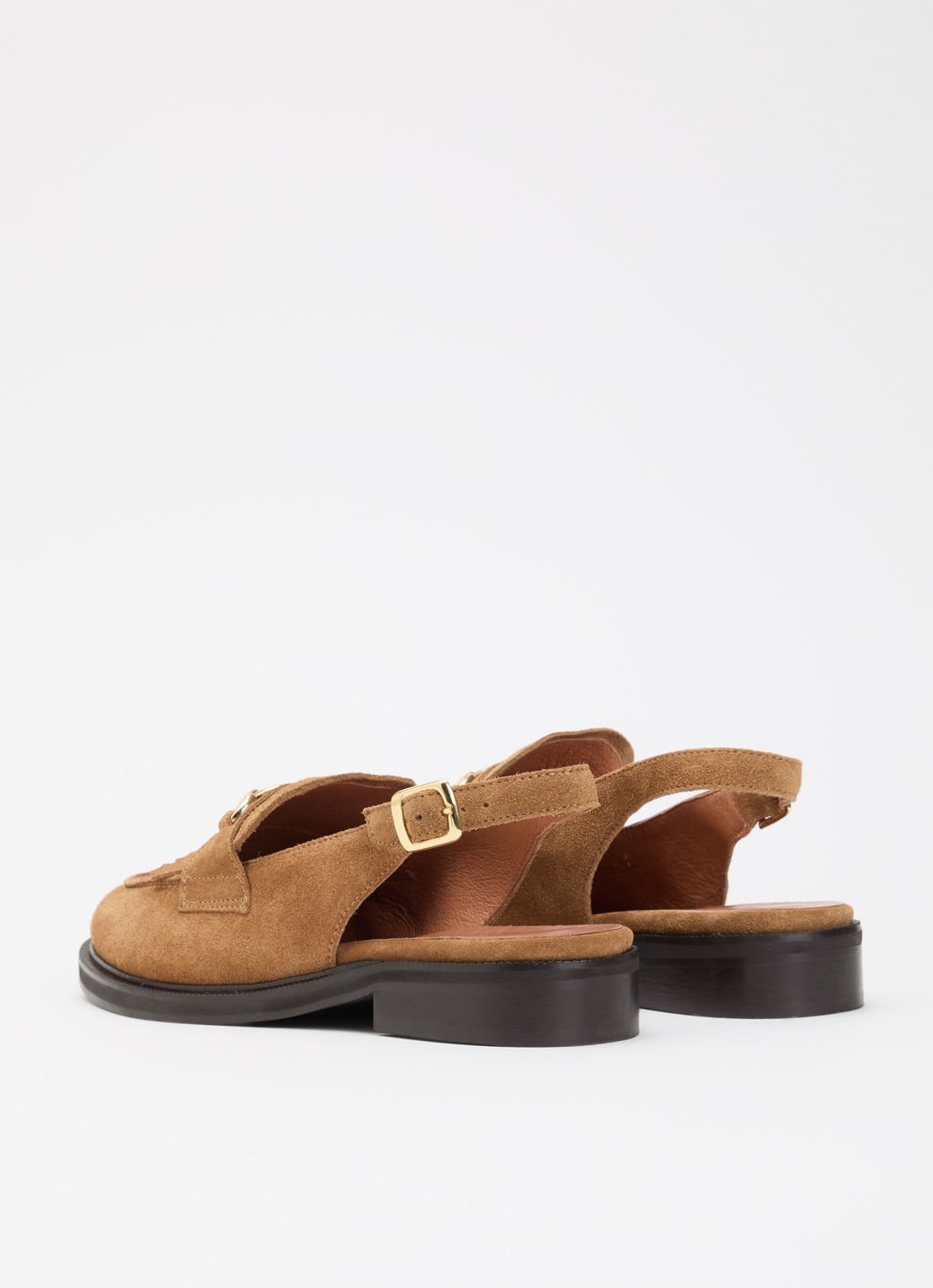 Jonak Delphy slingback van suéde  - achterkant bruin