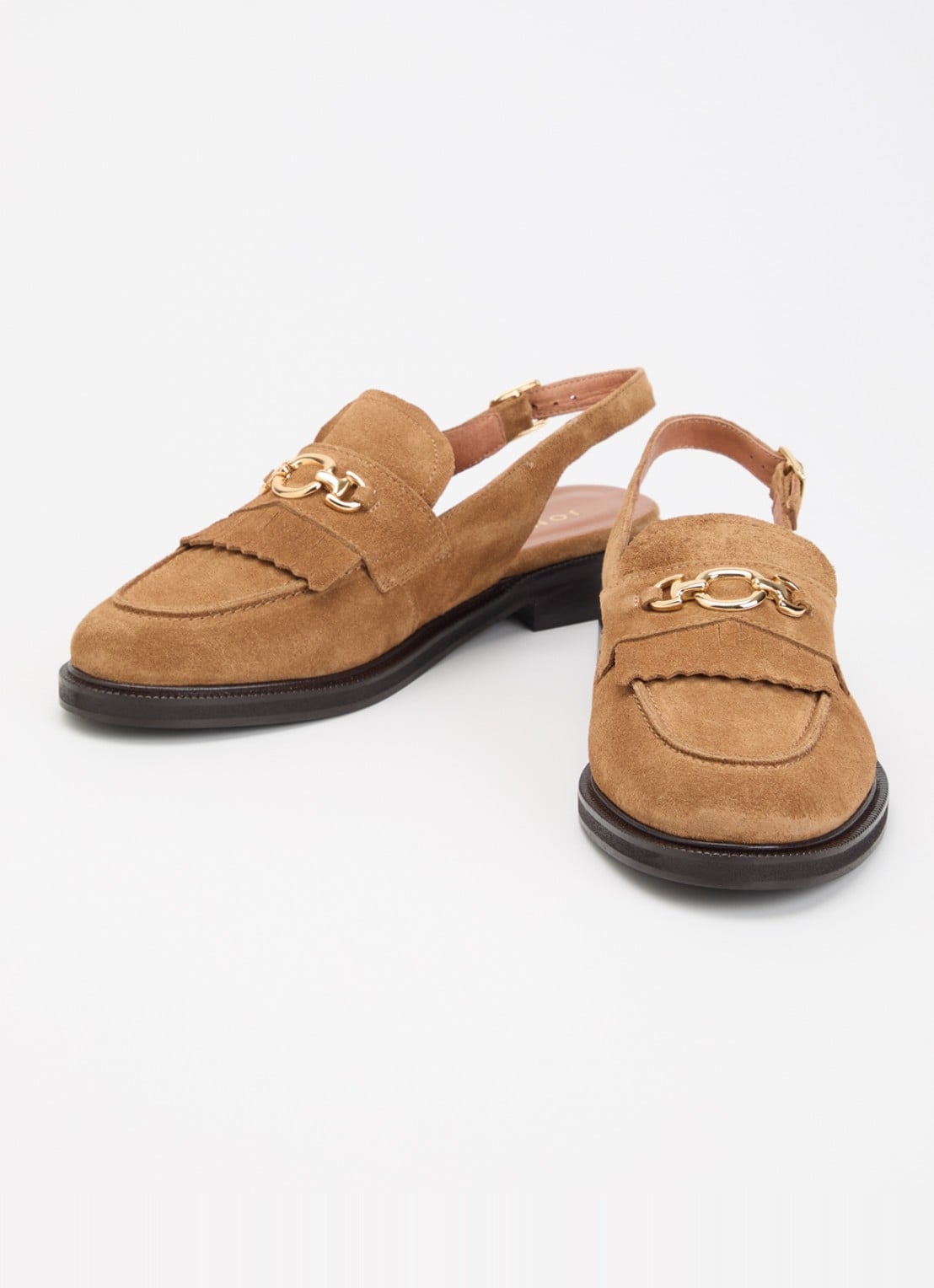 Jonak Delphy slingback van suéde  - detail 4 bruin