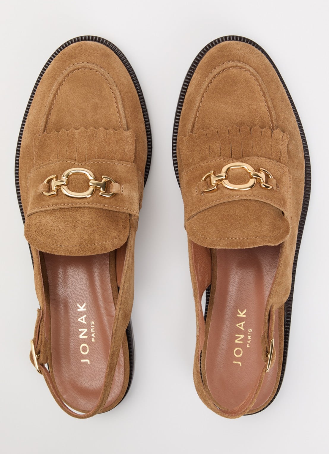 Jonak Delphy slingback van suéde  - detail 5 bruin