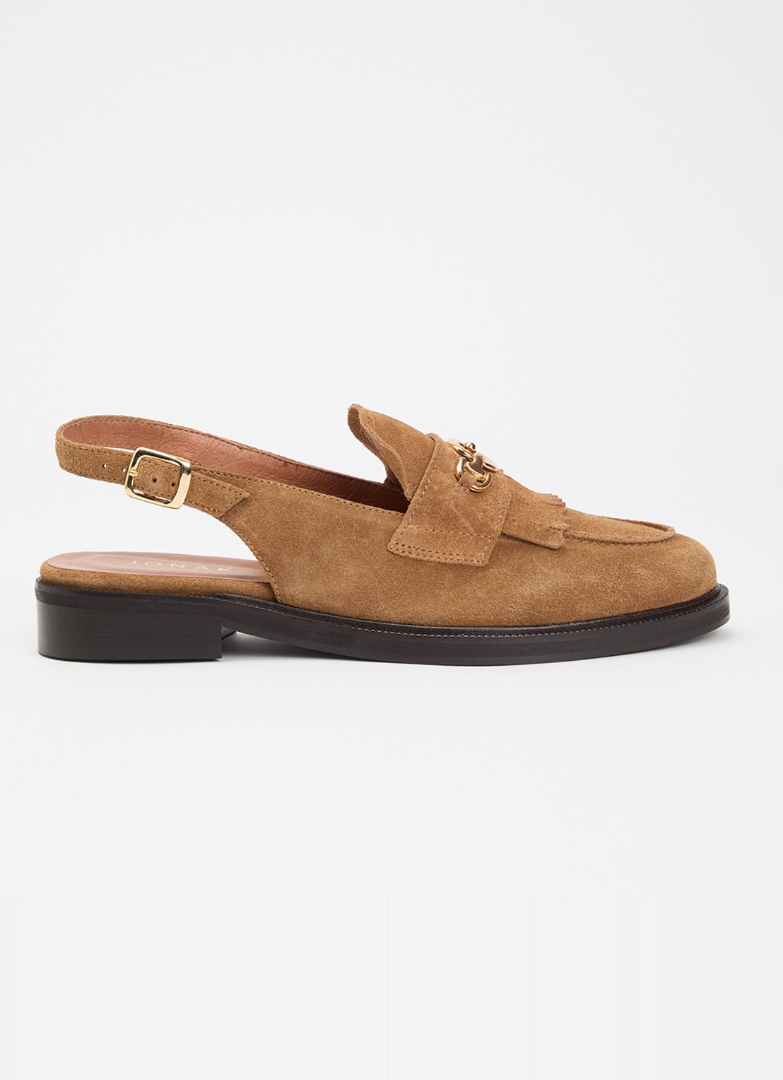 Jonak Delphy slingback van suéde  - voorkant 2 bruin