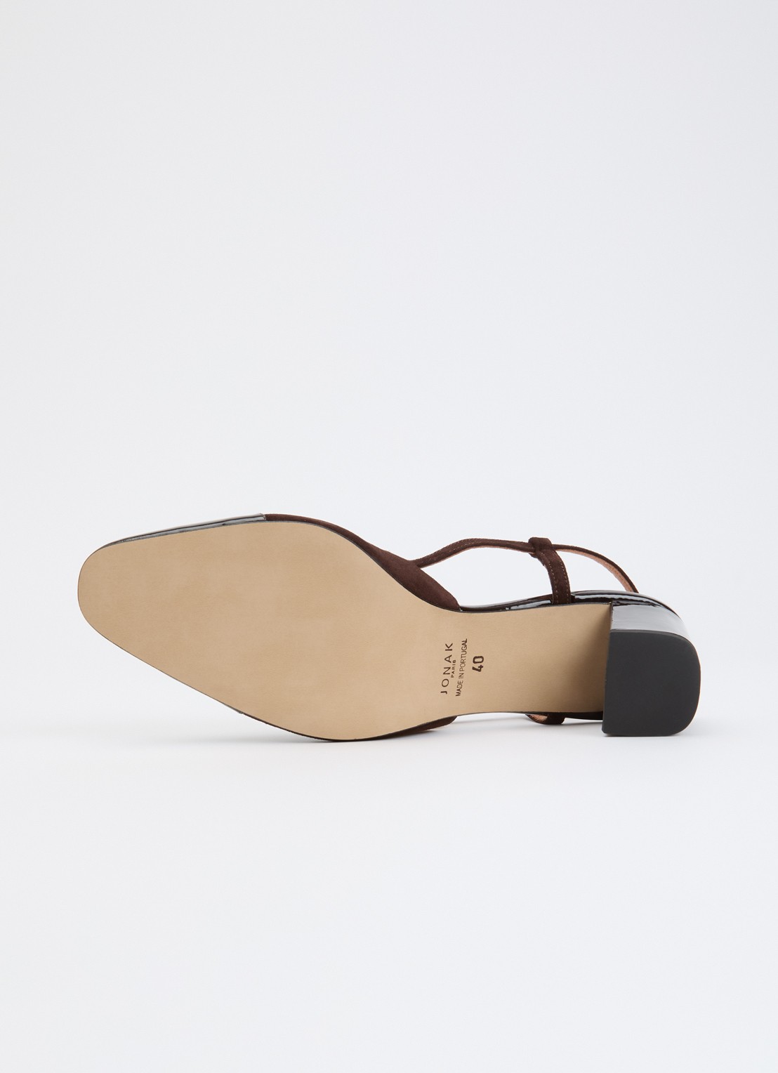 Jonak Dhapop slingback van kalfsleer - detail 6 donkerbruin