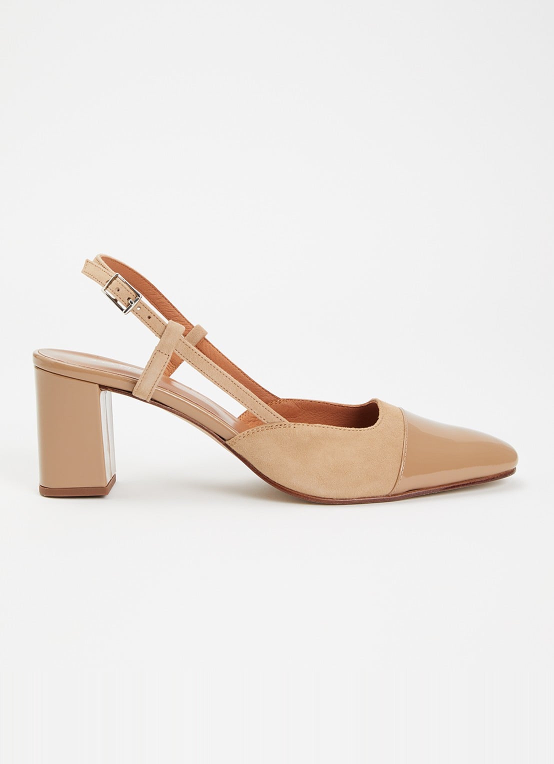 Jonak Dhapop slingback van kalfsleer - voorkant 5 beige