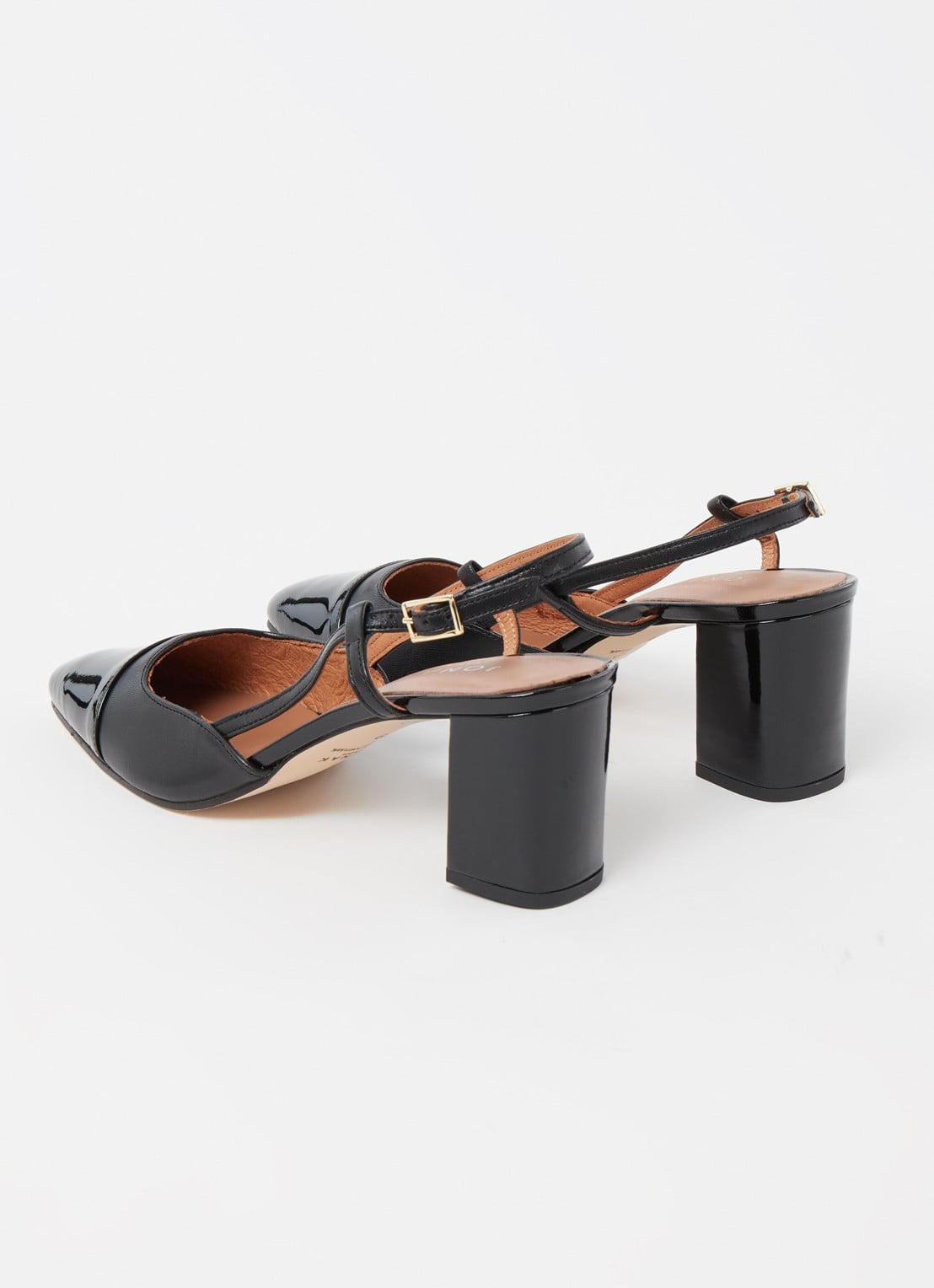 Jonak Dhapop slingback van leer   - detail 5 zwart