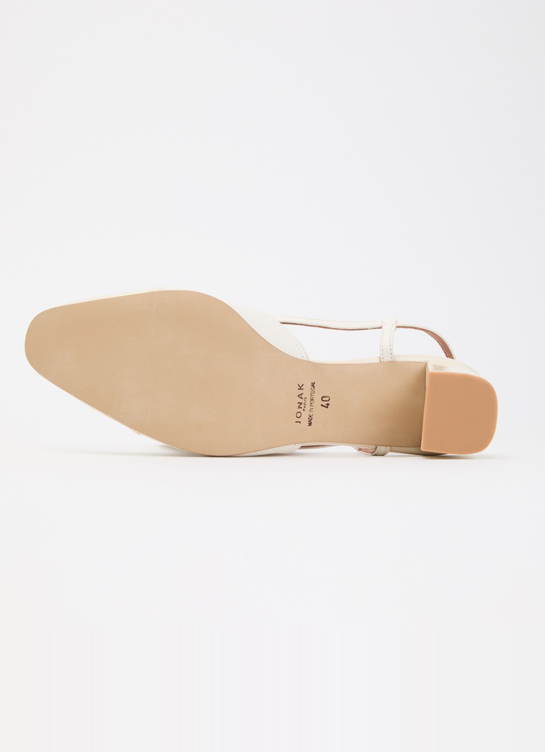 Jonak Dhapop slingback van leer   - detail 5 gebroken wit