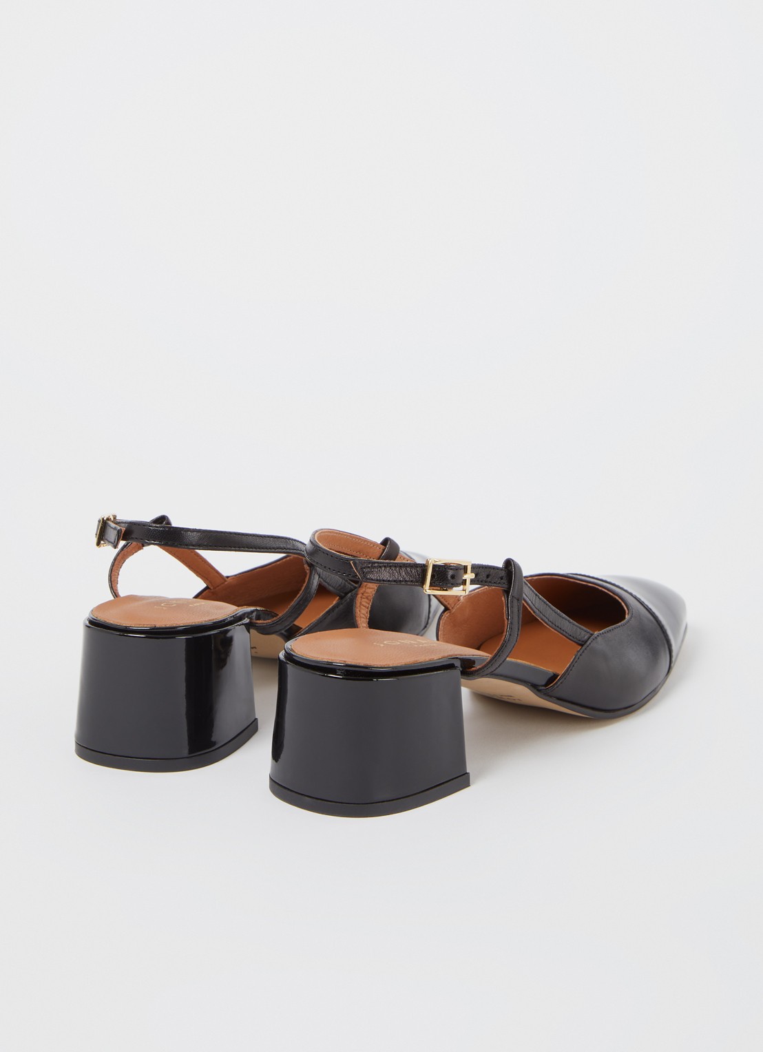 Jonak Dhapopy slingback met lakleren details - detail 3 zwart