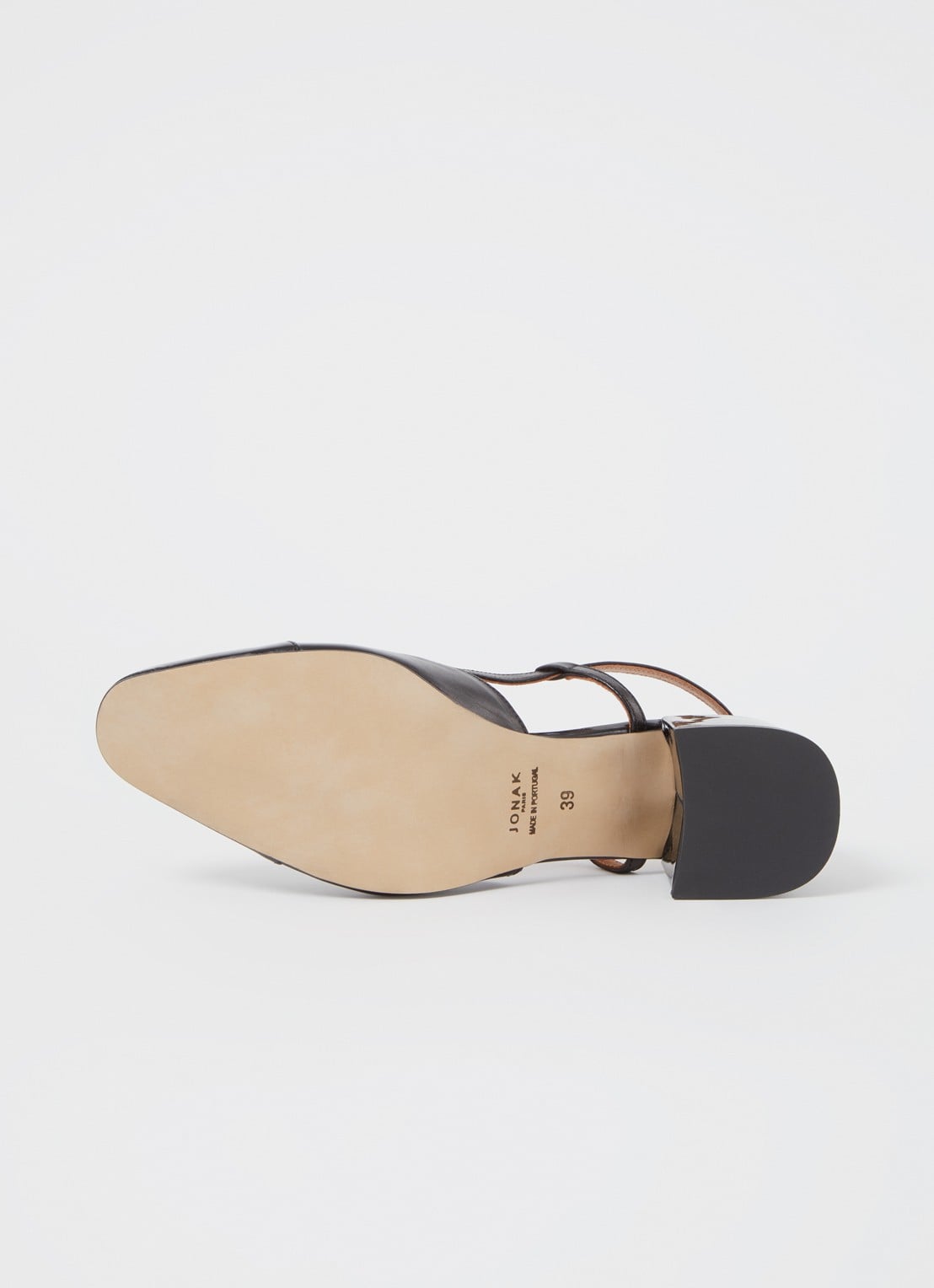 Jonak Dhapopy slingback met lakleren details - detail 5 zwart