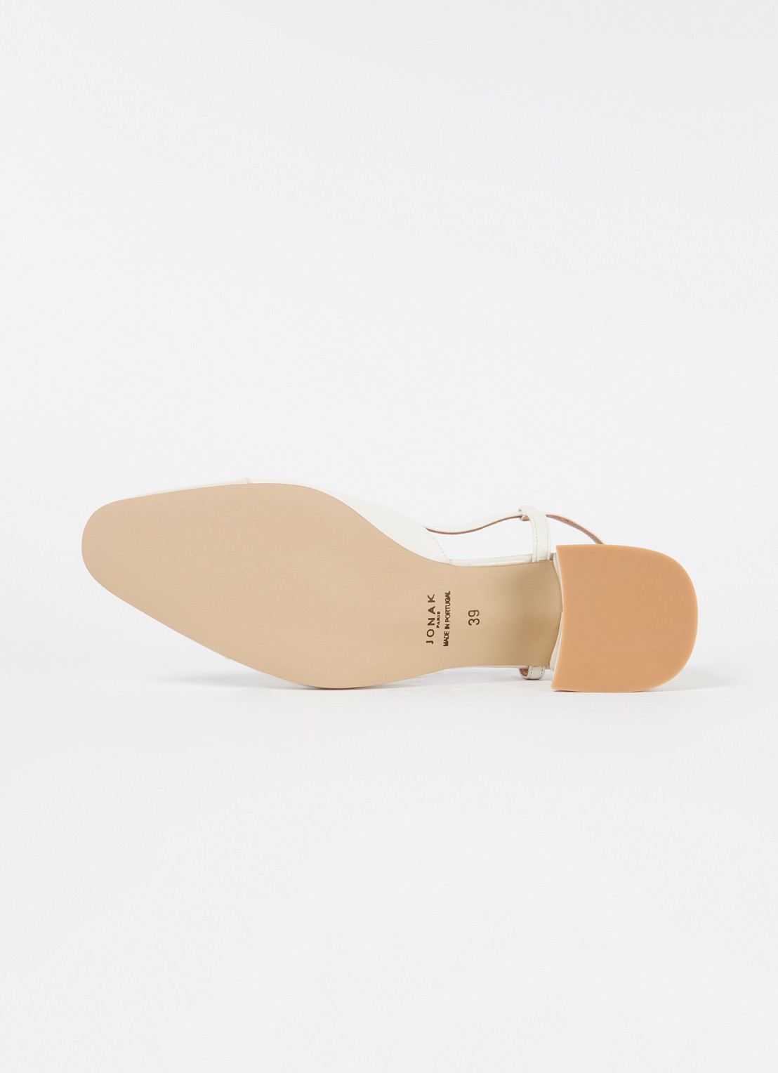 Jonak Dhapopy slingback met lakleren details - detail 5 ivoor