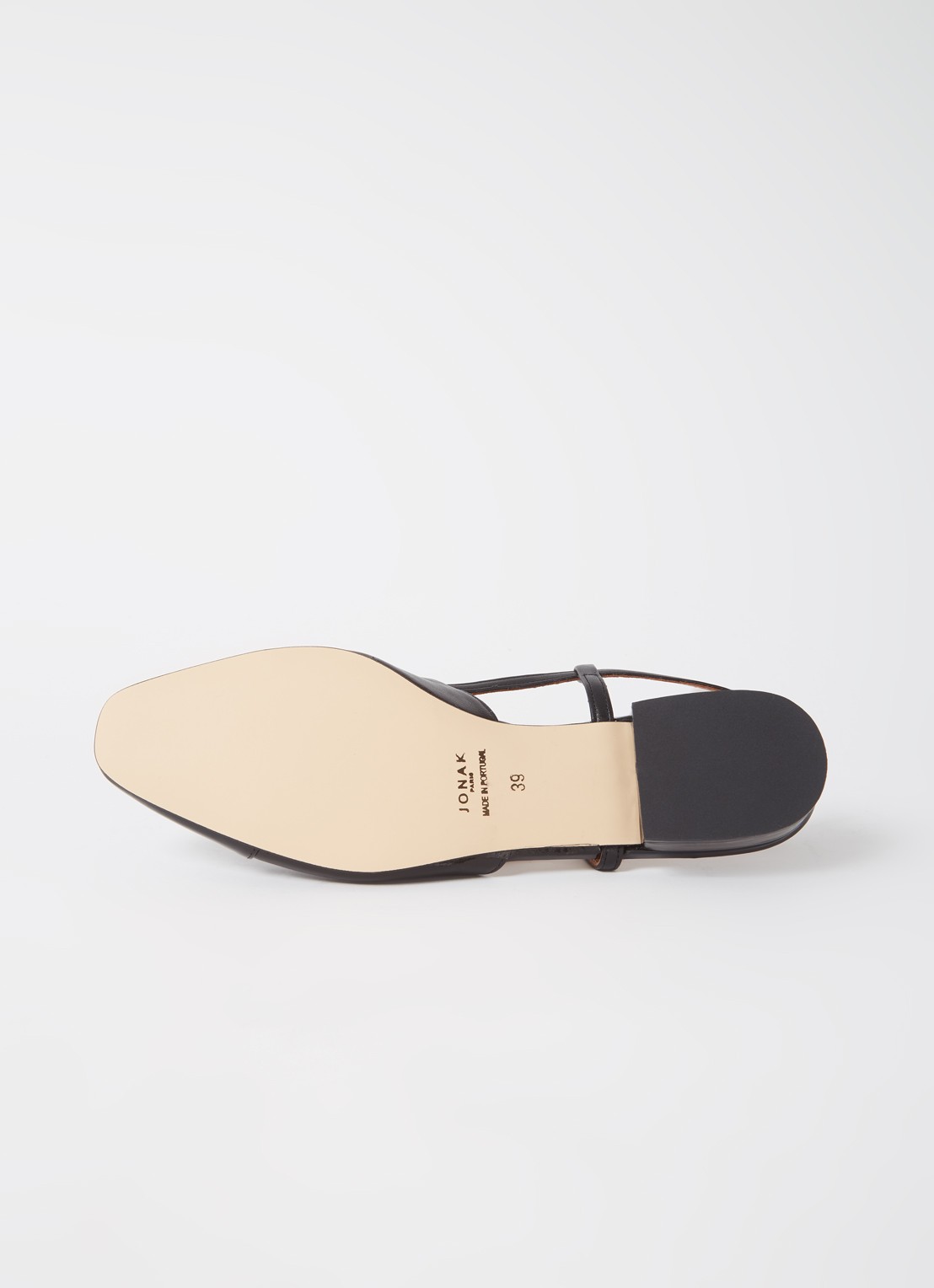 Jonak Dhapou slingback van leer - detail 6 diepzwart