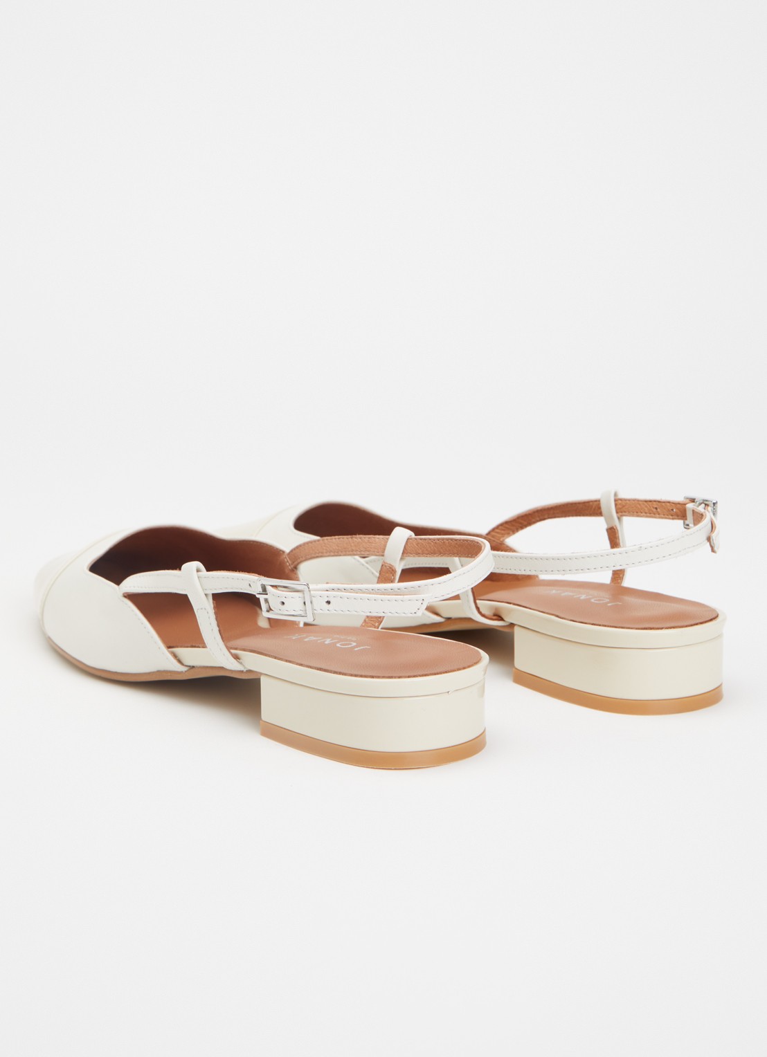 Jonak Dhapou slingback van leer - achterkant 6 ivoor