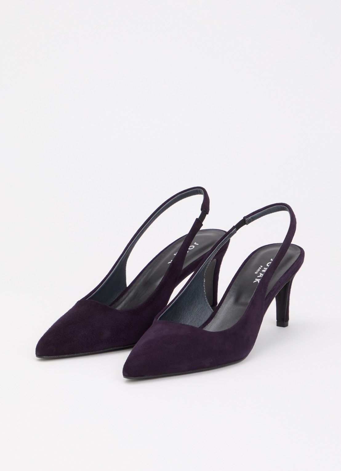 Jonak Diamantelle slingback van geitensuède - detail 2 paars
