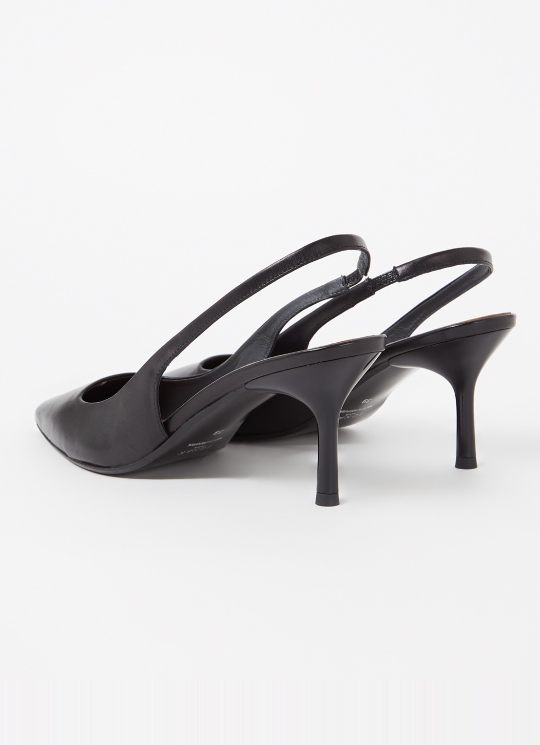 Jonak Diamantine slingback van geitenleer - achterkant zwart
