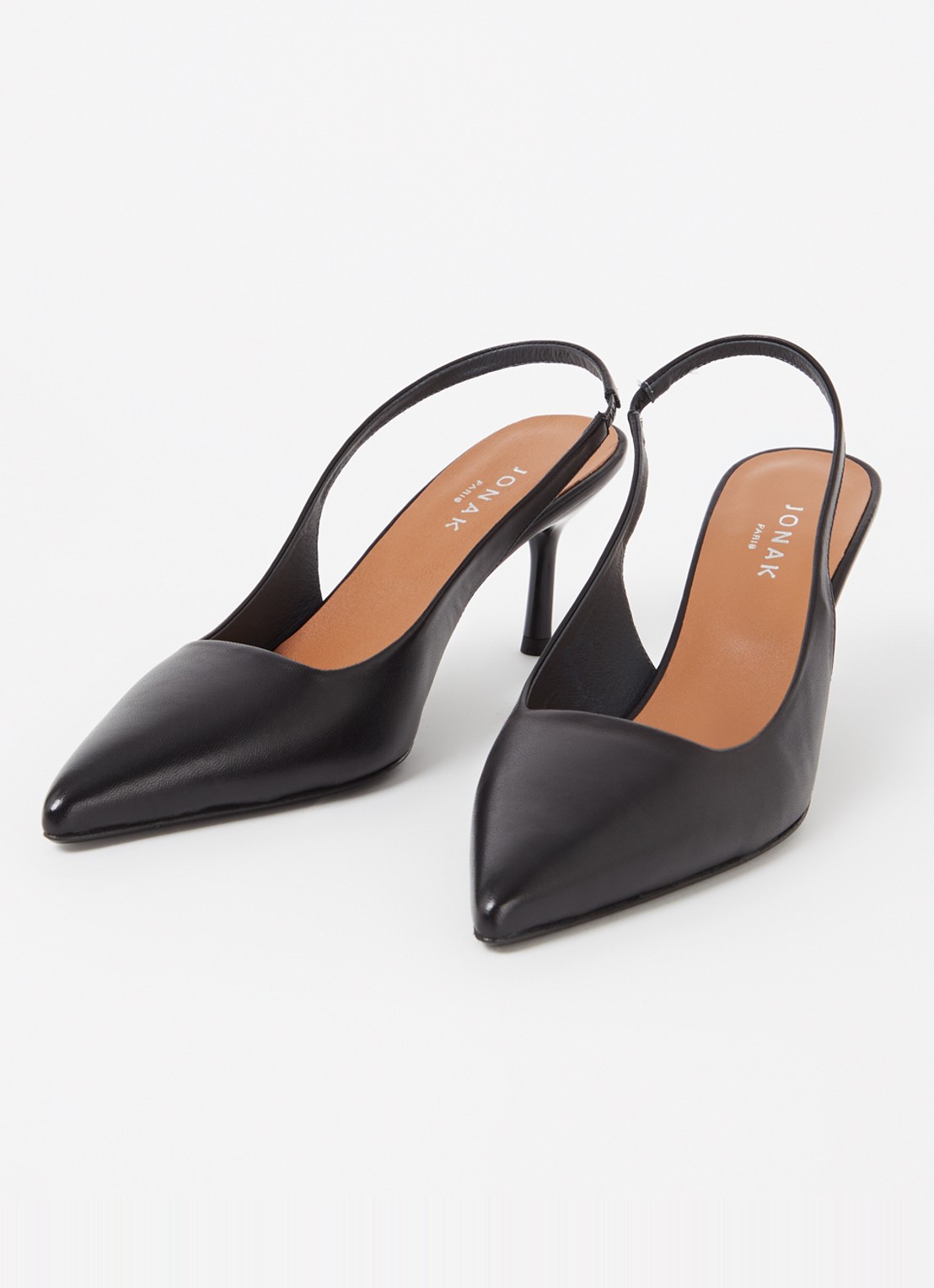 Jonak Diamantine slingback van geitenleer - detail 2 zwart