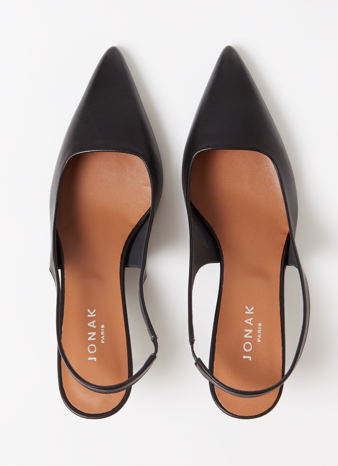 Jonak Diamantine slingback van geitenleer - detail 3 zwart