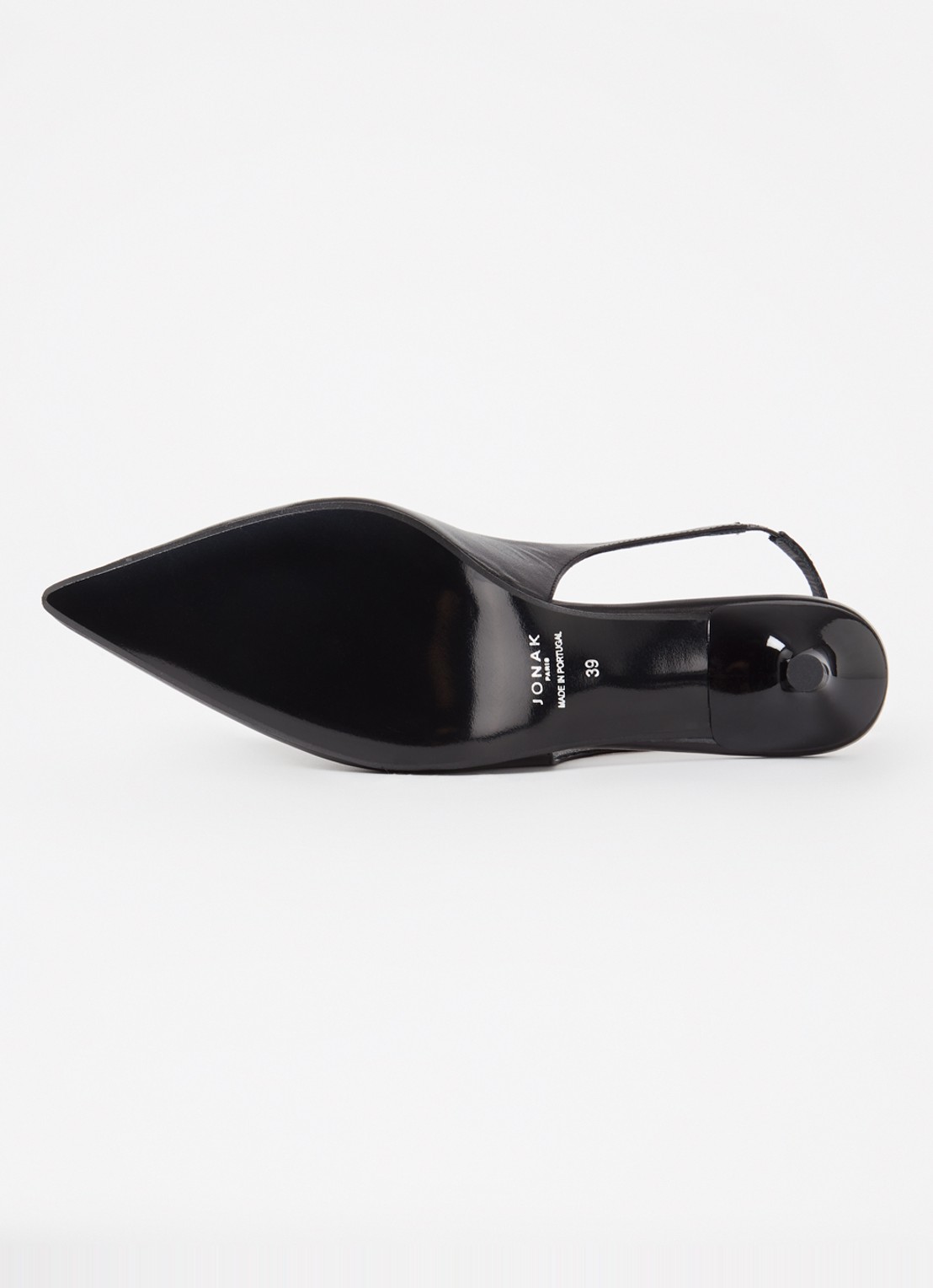 Jonak Diamantine slingback van geitenleer - detail 4 zwart