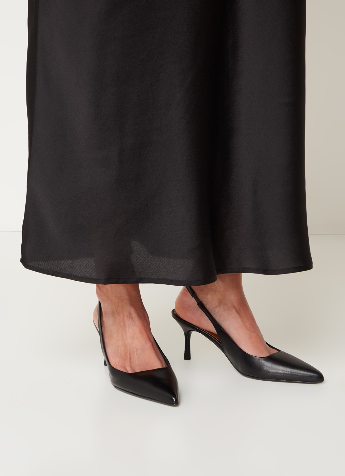Jonak Diamantine slingback van geitenleer - voorkant 6 zwart