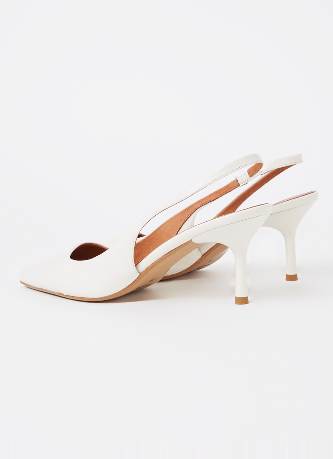 Jonak Diamantine slingback van geitenleer - achterkant wit
