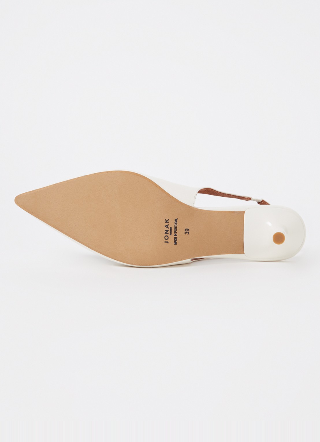 Jonak Diamantine slingback van geitenleer - detail 4 wit