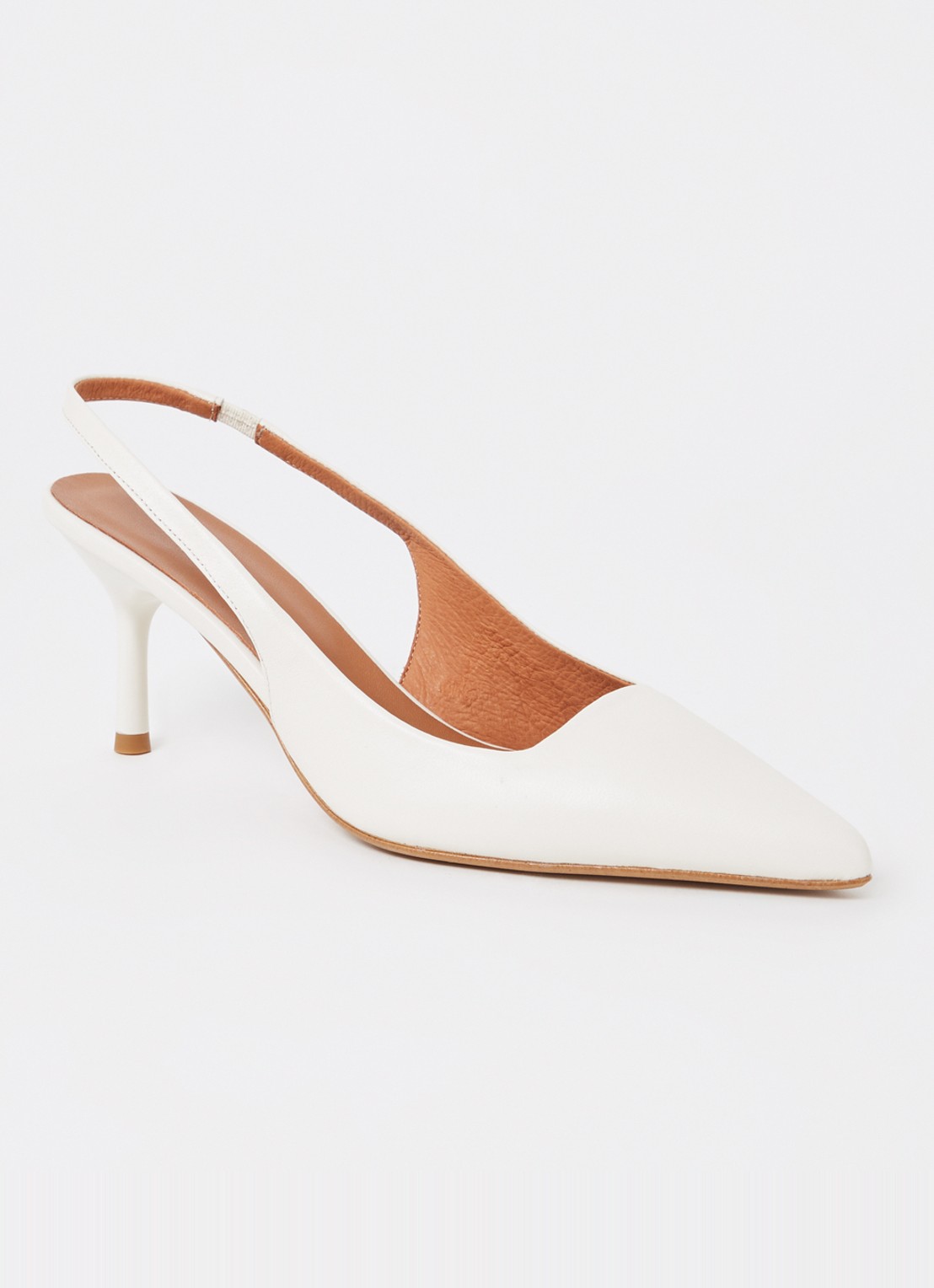 Jonak Diamantine slingback van geitenleer - voorkant 5 wit