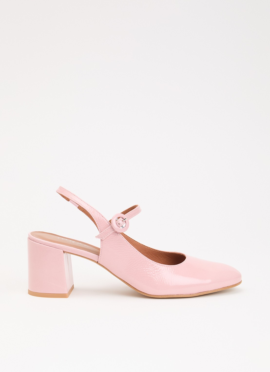 Jonak Dollar Mary Janes sandalette van leer  - voorkant 5 roze