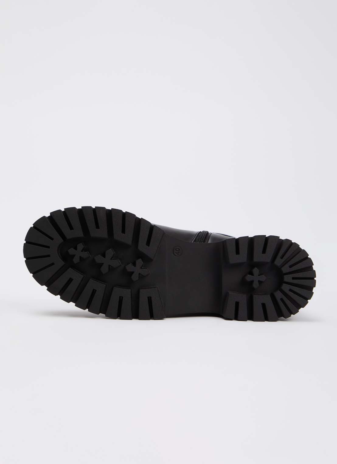 Jonak Done bikerboot van kalfsleer - detail 2 zwart