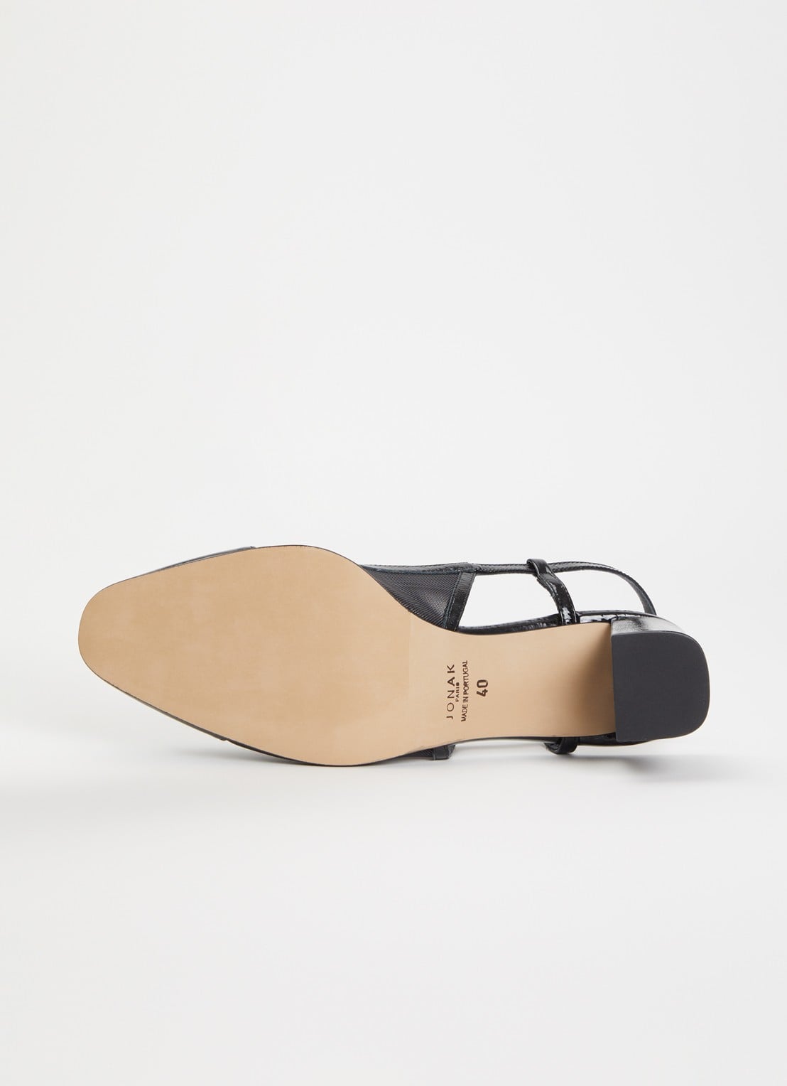 Jonak Drag sling-back van lakleer met details van mesh - detail 6 zwart