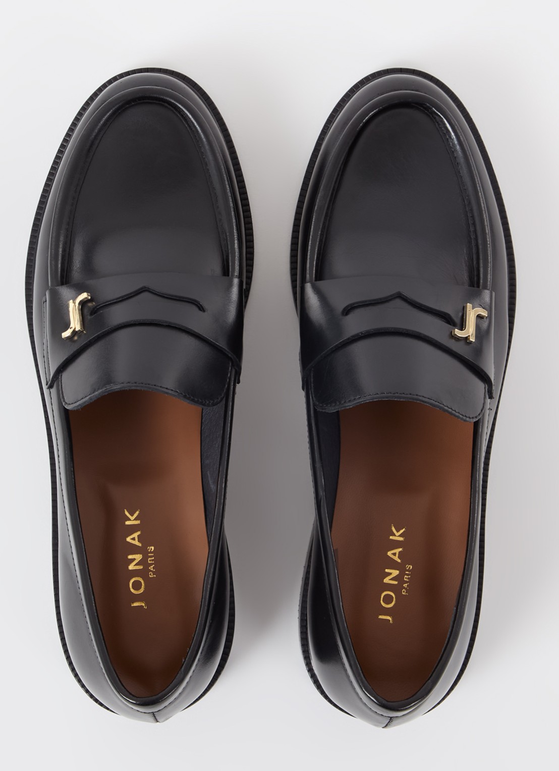 Jonak Dueri loafer van kalfsleer - detail 2 zwart