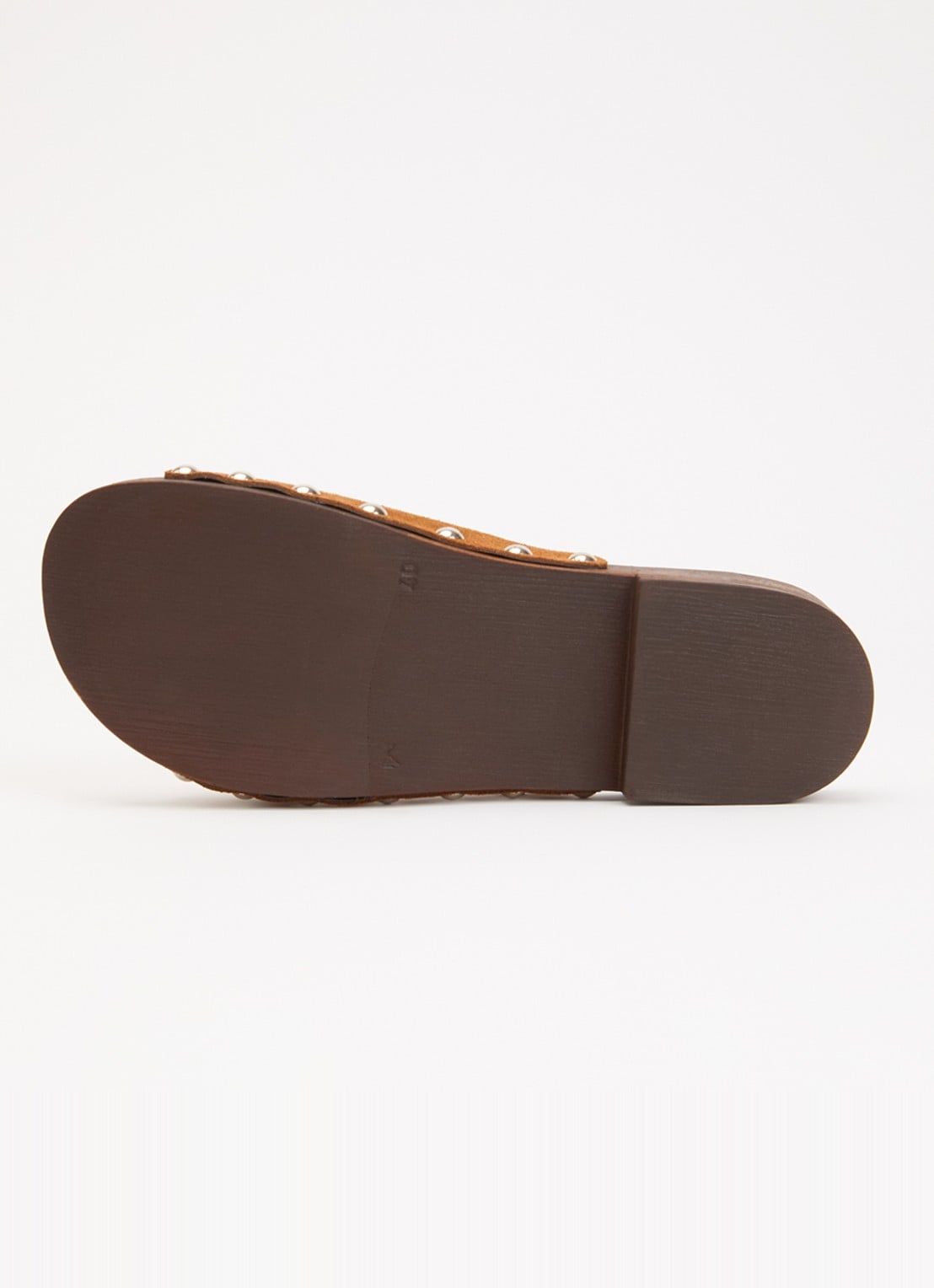 Jonak Enora muiltje van suéde met studs - detail 6 cognac