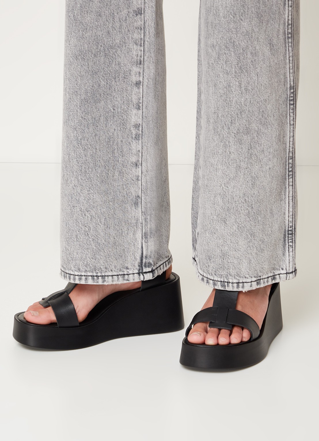 Jonak Estelle sandalette van kalfsleer - voorkant 3 zwart