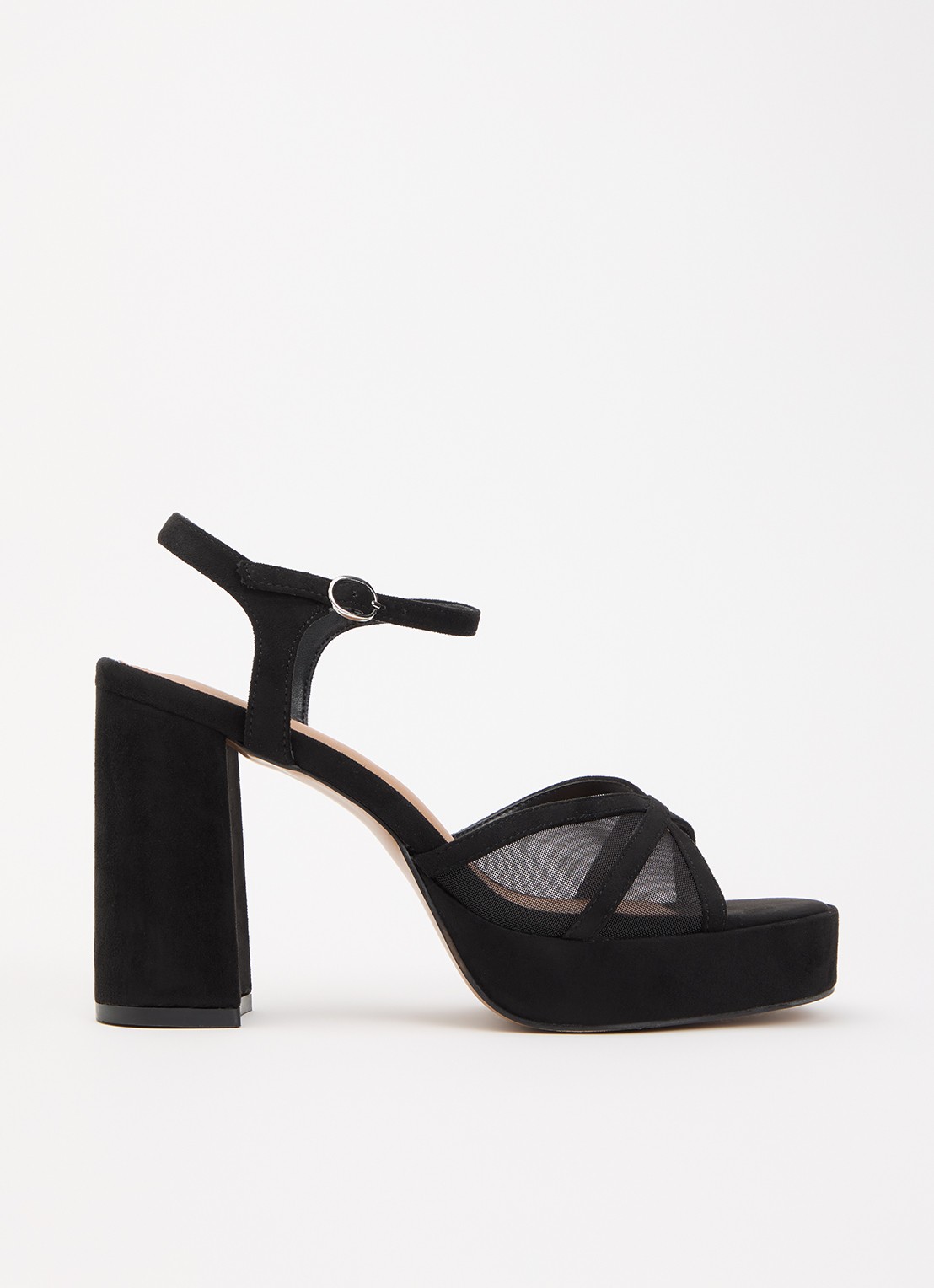 Jonak Jennyfer sandalette met details van mesh - voorkant 2 zwart